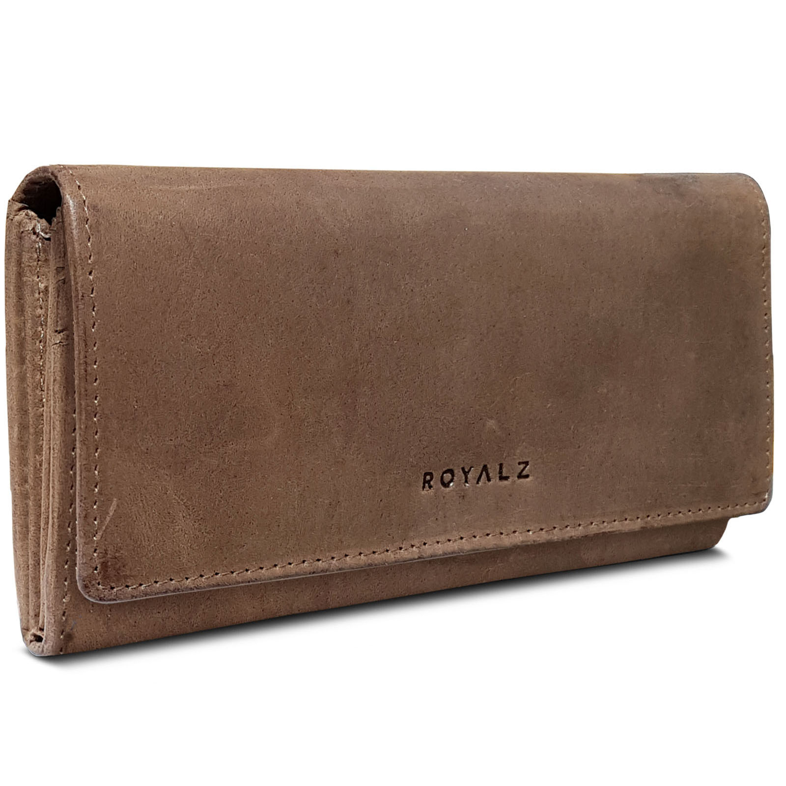 Royalz Vintage Leder Damen Portemonnaie Gross Rfid Schutz Geldborse Mit Reissverschluss Viele Facher 11 Kartenfacher Brieftasche